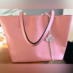 Kate Spade Kelsey pink leather tote bag. Logo. Large size. Authentic